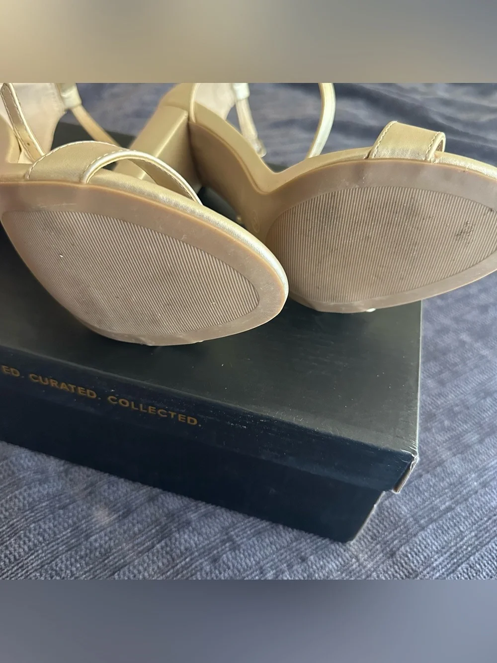 Lulu’s Gold Strap Heels
